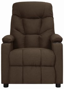 vidaXL Πολυθρόνα Ανακλινόμενη Σκούρο Καφέ Υφασμάτινη