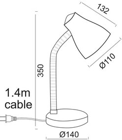 Φωτιστικό γραφείου Yuppie-Leuko-Roz
