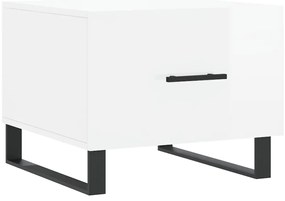 vidaXL Τραπεζάκια Σαλονιού 2 τεμ. Λευκά 50x50x40 εκ Επεξεργασμένο Ξύλο