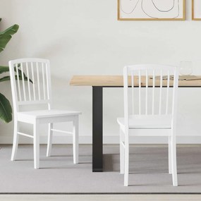 vidaXL Καρέκλες φαγητού 2 pcs Λευκό 50 x 52,5 x 91 εκ
