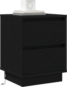 vidaXL Κομοδίνο 2 τμχ. Μαύρη Οξυά 39 x 34,5 x 50 εκ.