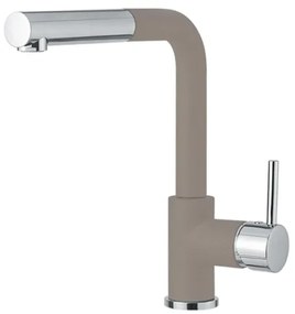Armando Vicario Fluo 18580 Granite Croma ψηλή Μπαταρία Κουζίνας Με αποσπώμενο Περιστρεφόμενο Ρουξούνι και Συρόμενο Ντους