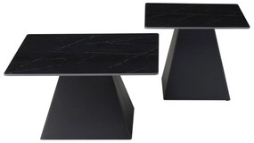ΤΡΑΠΕΖΙΑ ΣΑΛΟΝΙΟΥ QUBER HM18260.02 ΚΕΡΑΜΙΚΑ TOP ΟΨΗ ΜΑΥΡΟ ΜΑΡΜΑΡΟ-ΤΕΤΡΑΓΩΝΑ