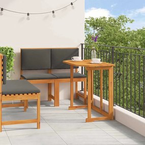 vidaXL Σετ Μπιστρό Κήπου 3 pcs Καφέ Μασίφ ξύλο ακακίας