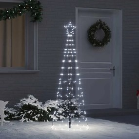 vidaXL LED Χριστουγεννιάτικο Δέντρο Ψυχρό λευκό 250 cm Σίδερο