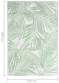 Χαλί Εξωτερικού Χώρου Πράσινο 140 x 200 εκ. από Πολυπροπυλένιο - Πράσινο