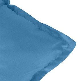 Μαξιλάρια Καρέκλας με Πλάτη 2 τεμ. Μπλε 120x50x7 εκ. Ύφασμα - Μπλε