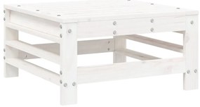 vidaXL Υποπόδιο Κήπου Λευκό από Μασίφ Ξύλο Πεύκου