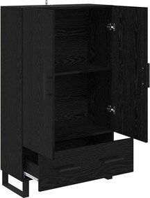 vidaXL Highboard Μαύρη Οξυά 69,5 x 30 x 115 εκ Επεξεργασμένο ξύλο