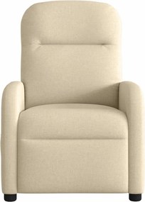 vidaXL Πολυθρόνα Ανακλινόμενη Ηλεκτρική Κρεμ Υφασμάτινη