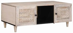 vidaXL Τραπεζάκι σαλονιού Μπεζ 100 x 54 x 40 εκ Μασίφ ξύλο μάνγκο