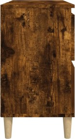 vidaXL Ντουλάπι Νιπτήρα Καπνιστή Δρυς 80x33x60 εκ. Επεξεργ. Ξύλο