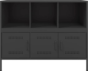 vidaXL Ντουλάπι Μαύρο 100,5x39x79 εκ. από Χάλυβα