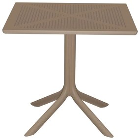 Groovy PP table in cappucino color 80x80x74.5cm 80x80x74.5 εκ.