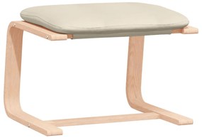 vidaXL Πολυθρόνα Relax Κρεμ Υφασμάτινη με Υποπόδιο