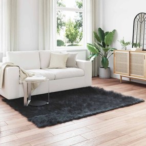 vidaXL Χαλί από τεχνητό πρόβειο δέρμα TAFALLA Μαύρο 120 x 170 cm