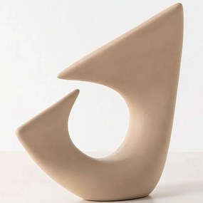 Διακοσμητικό Επιτραπέζιο CY0188 28x11x28cm Light Brown Aberto Design Κεραμικό