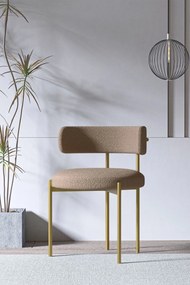 Stewehome Σετ 6 Υφασμάτινες Καρέκλες με Μεταλλική Βάση 83x45x46 cm