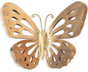 Διακοσμητικό Τοίχου Farfalla 891TNL1817 32x29cm Gold Wallity Metal