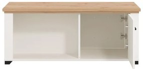 Τραπεζάκι Σαλονιού Valencia Λευκό - Artisan Oak - Λευκό Μάτ 115x55x47,5 εκ. 115x55x47.5 εκ.