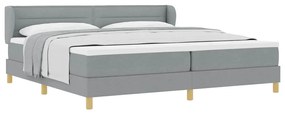 vidaXL Κρεβάτι με Ελατήρια και Στρώμα Κρεμ 90x200 εκ Υφασμα με στρώμα