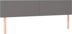 vidaXL Κρεβάτι Boxspring με Στρώμα Σκούρο Γκρι 120x190 εκ Υφασμάτινο