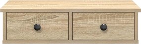 vidaXL Ράφι τοίχου με συρτάρια Δρυς sonoma 60x28x15 cm