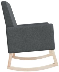 vidaXL Κουνιστή Πολυθρόνα Σκούρο Γκρι Υφασμάτινη