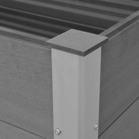 vidaXL Ζαρντινιέρα Υπερυψωμένη Γκρι 100 x 100 x 54 εκ. από WPC