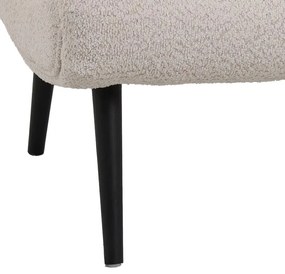 Σκαμπό - υποπόδιο Silla μπουκλέ ύφασμα σε μπεζ απόχρωση 68x58x40εκ 68x58x40 εκ.