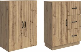 vidaXL Σέτ Ντουλαπιών 2 τμχ. Artisan Δρυς Επεξεργασμένο Ξύλο