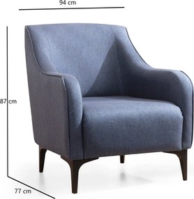 Wing Chair Belissimo - Blue Blue