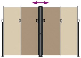 vidaXL Σκίαστρο Πλαϊνό Συρόμενο Taupe 220x1200 εκ.