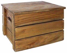 vidaXL Σετ Κουτιά Αποθήκευσης 2 τεμ. από Μασίφ Ξύλο Μαόνι