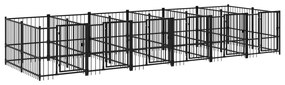Κλουβί Σκύλου Εξωτερικού Χώρου 11,27 μ² από Ατσάλι - Μαύρο