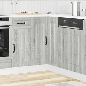 VidaXL Γωνιακό ντουλάπι βάσης κουζίνας Kalmar Γκρι Sonoma Επεξ. Ξύλο