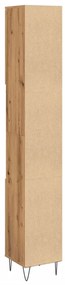 vidaXL Ντουλάπι μπάνιου Δρυς τεχνίτης 30x30x190 cm Κατασκευασμένο ξύλο
