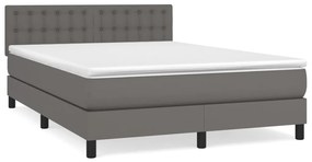 ΚΡΕΒΑΤΙ BOXSPRING ΜΕ ΣΤΡΩΜΑ ΓΚΡΙ 140X190ΕΚ. ΑΠΟ ΣΥΝΘΕΤΙΚΟ ΔΕΡΜΑ 3141123