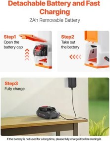 VEVOR 3.2 Gal Battery Powered Backpack Sprayer 0-90 PSI 2H Runtime for Yard Lawn