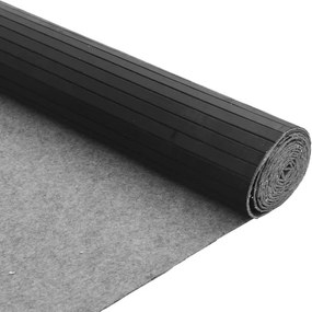 vidaXL Χαλί Ορθογώνιο Γκρι 80 x 400 εκ. Μπαμπού