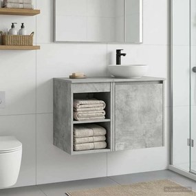 vidaXL Ντουλάπι Μπάνιου Γκρι Σκυροδέματος 30 x 41 x 50 εκ.
