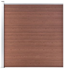 vidaXL Πάνελ Περίφραξης Καφέ 175 x 186 εκ. από WPC