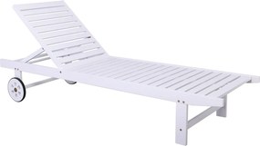 LUGANO Ξαπλώστρα Ξύλο Acacia, Απόχρωση Άσπρο   1τμχ