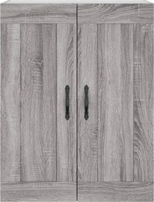 vidaXL Ντουλάπι Γκρι Sonoma 69,5 x 34 x 180 εκ. Επεξεργασμένο Ξύλο