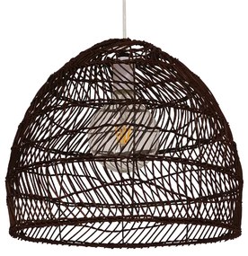 00970 GloboStar® GLOBOSTAR® MALIBU 00970 Boho Κρεμαστό Φωτιστικό Οροφής με Ντουί 1 x E27 AC 220-240V IP20 - Καφέ - Μ40 x Π40 x Υ35cm