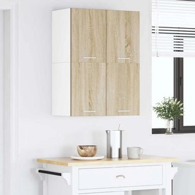 vidaXL Κρεμαστό ντουλάπι 2 pcs Σομόνα Δρυς και Λευκό 60 x 31 x 40 εκ