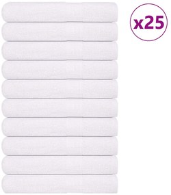 vidaXL Πετσέτες 25 τεμάχια Λευκό 100x200 εκ. 360 γρ/μ² 100% βαμβάκι