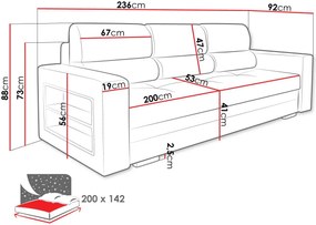 Καναπές-Κρεβάτι Nemo-Prasino