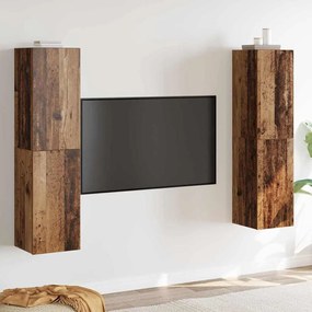 vidaXL Σετ επίπλου τηλεόρασης 4 pcs Παλαιό ξύλο 30.5 x 30 x 60 εκ.
