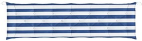 vidaXL Μαξιλάρια Πάγκου 2 τεμ. Μπλε & Λευκό Ριγέ 200x50x7εκ Υφασμάτινα